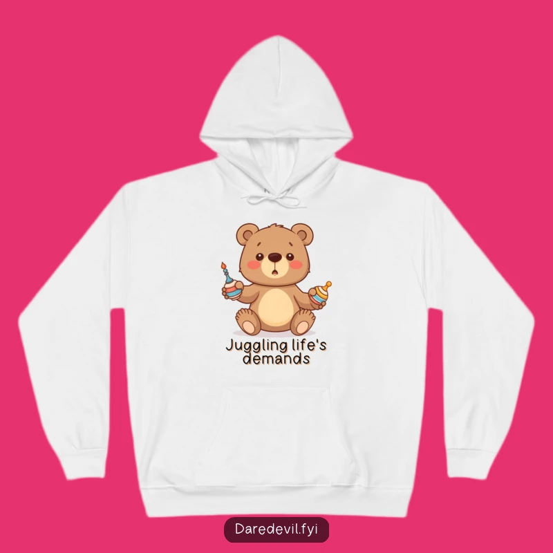 Funny Bear Hoodie: Cozy Juggling Sweatshirt - Warm & Hilarious Cub Gift!
