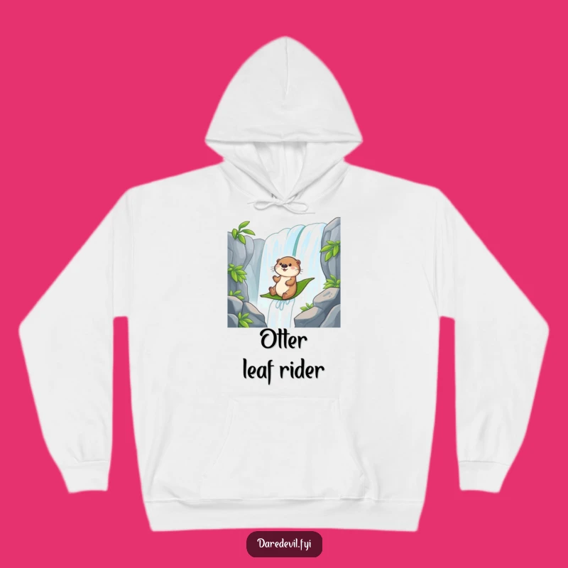 Funny Otter Waterfall Slide Hoodie - Cozy Comfort with Wildly Funny Vibes