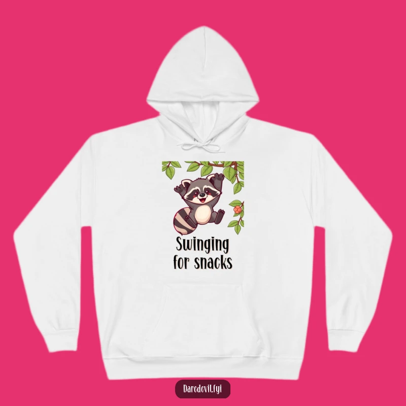 Cozy Funny Raccoon Hoodie: Swing into Comfort and Fun