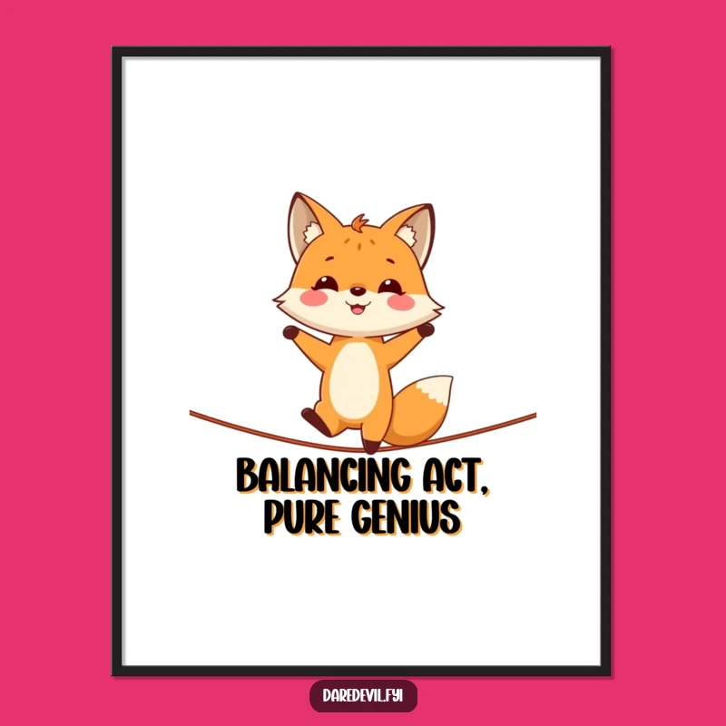 Free Printable Fox Handstand Wall Art - Funny Downloadable Decor for Inspiring Balance