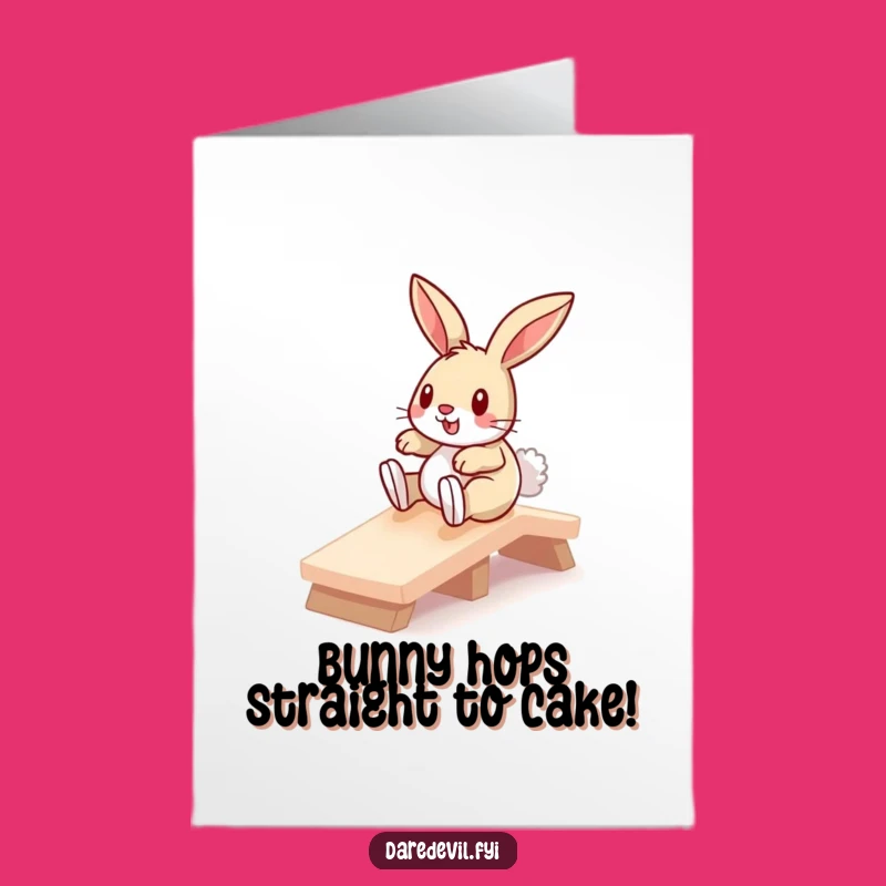 Free Printable Bunny Birthday Card: Hilarious Ramp Slide Downloadable Gift!
