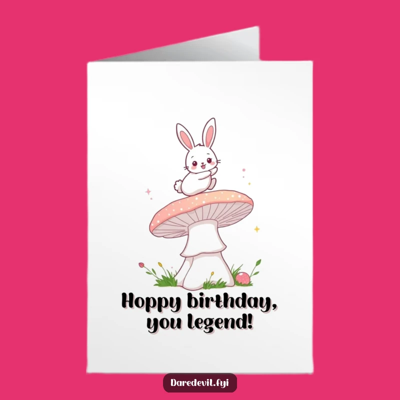 Free Printable Funny Bunny Birthday Card - Magical Leap Downloadable Gift