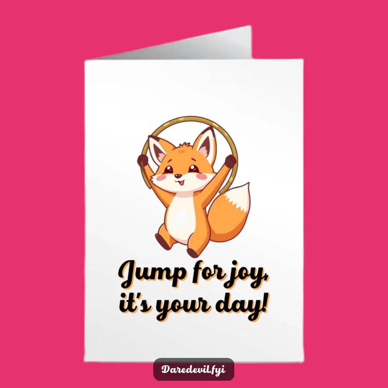 Free Printable Fox Birthday Card: Leap into Fun Downloadable Gift!