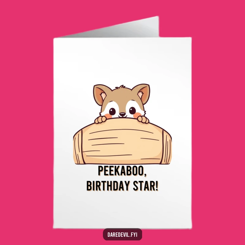 Free Printable Birthday Card: Curious Animal Funny Downloadable Gift for Fun Seekers
