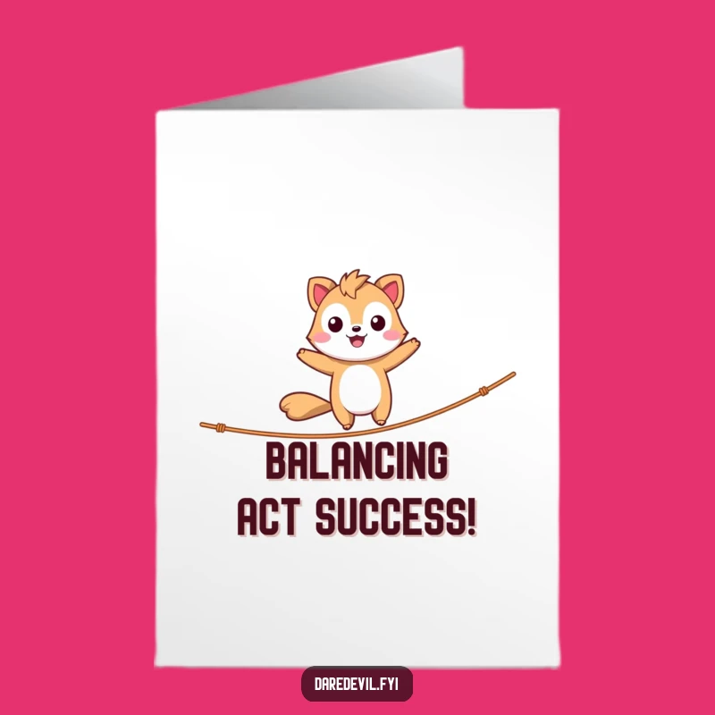 Free Printable Congrats Card: Daring Animal Funny Downloadable Gift for Big Wins