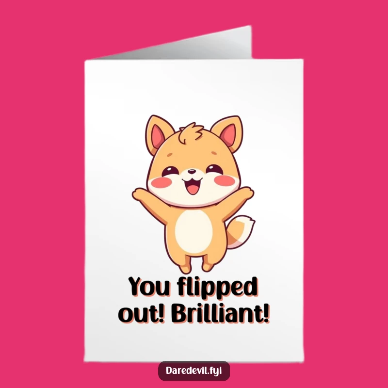 Free Printable Congrats Card: Smiling Flip Animal Funny Downloadable Gift