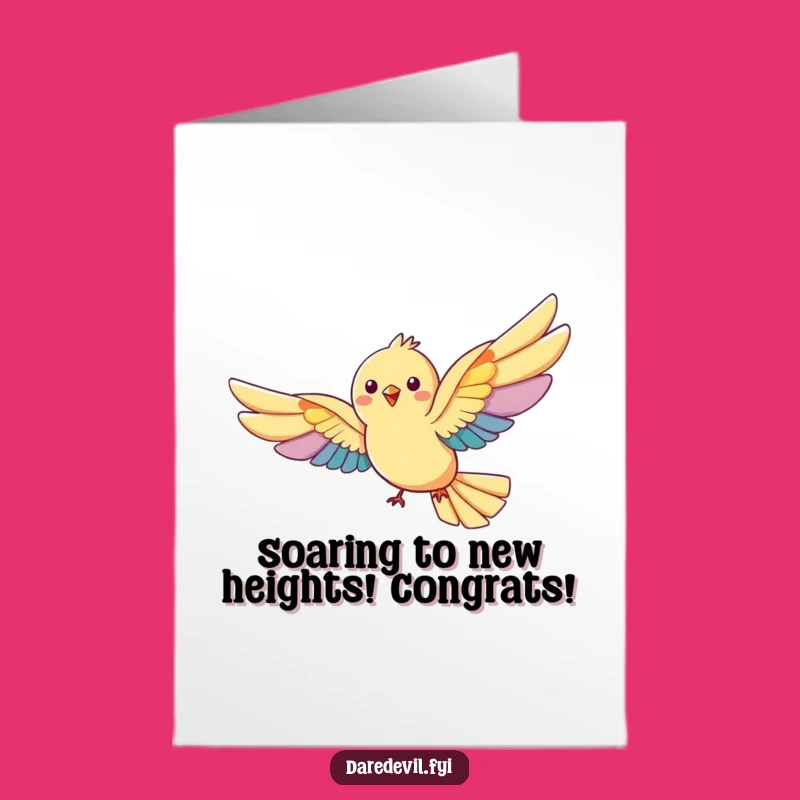 Free Printable Rainbow Bird Congrats Card - Funny Downloadable Achievement Gift!