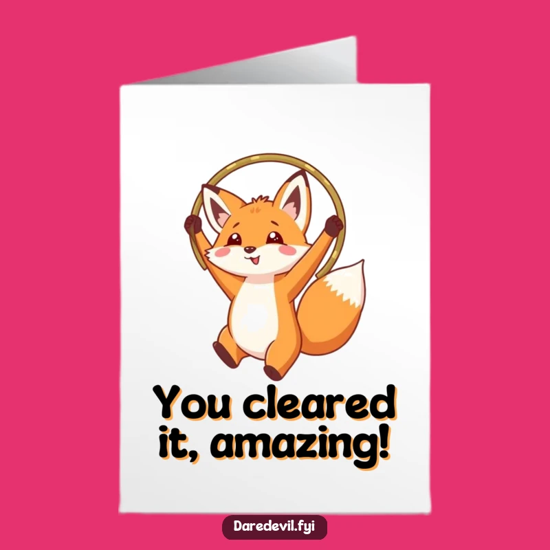 Free Printable Fox Congrats Card: High Fly Downloadable Celebration!