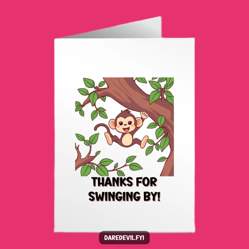 Free Printable Monkey Thank You Card: Swinging Gratitude for Monkey-Sized Thanks