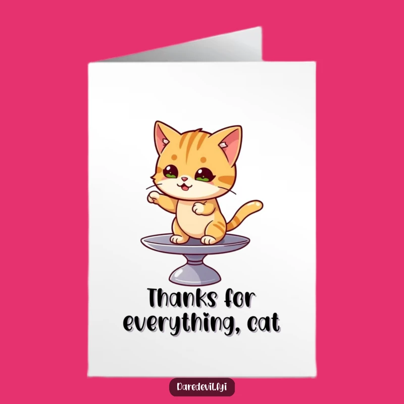 Free Printable Cat Thank You Card: Sending Thanks with Feline Finesse