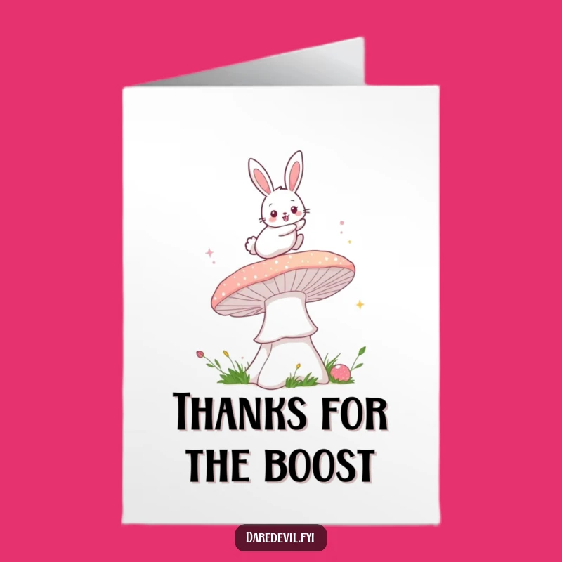 Free Printable Bunny Thank You Card - Magical Thanks Downloadable Gift