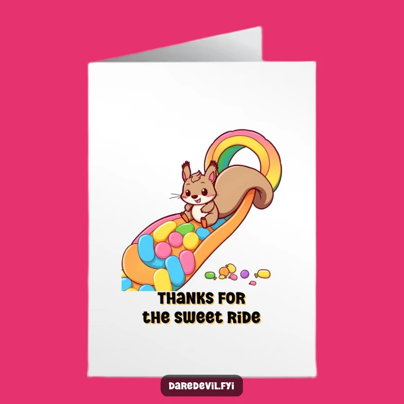 Free Printable Squirrel Thank You Card - Thanks a Sweet Bunch Downloadable Gift