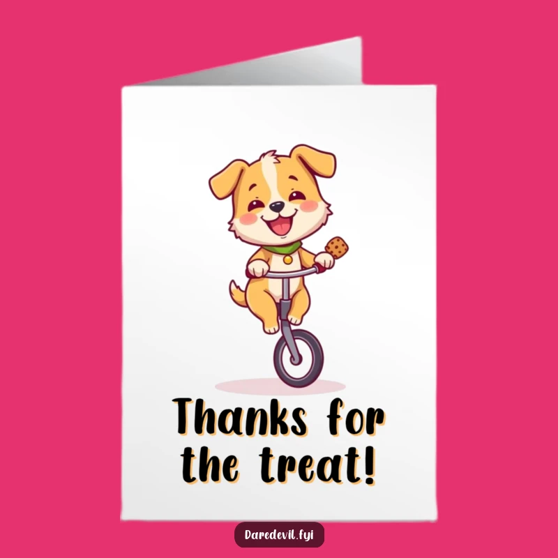 Free Printable Dog Unicycle Thank You Card - Funny Downloadable Gratitude Gift