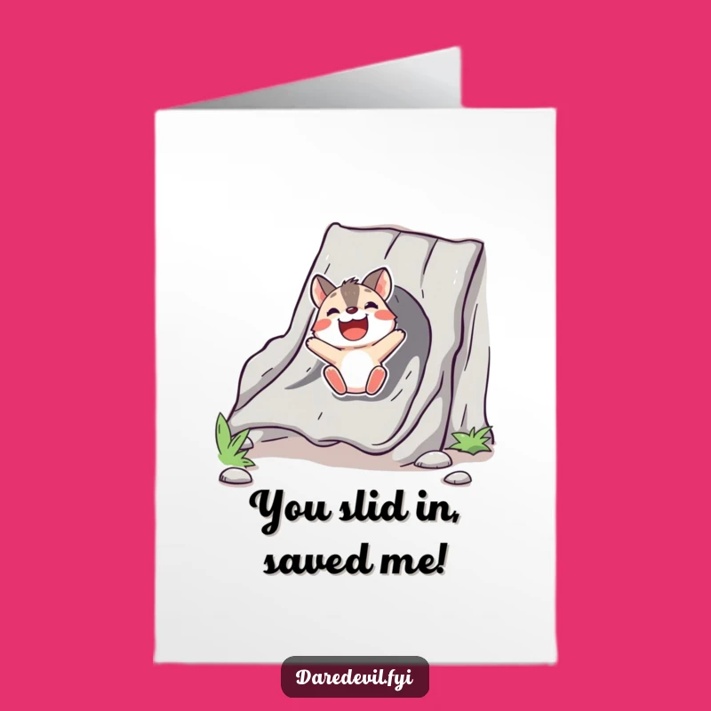 Free Printable Thank You Card: Bold Animal Chute Slide - Funny Downloadable Gift