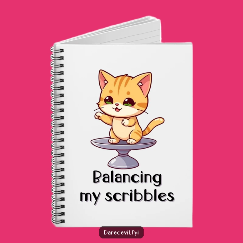 Funny Cat Plate Spin Notebook: Jot Down Your Balancing Acts with This Hilarious Journal!