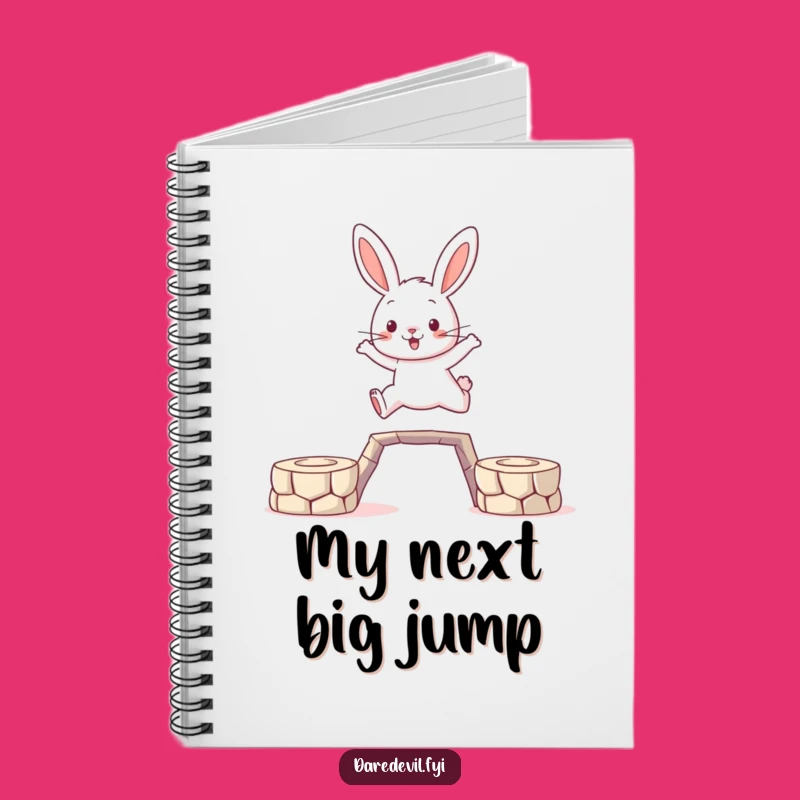 Funny Brave Rabbit Leaping Notebook: Leap into Your Ideas!