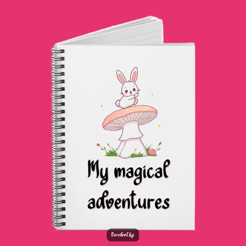 Funny Bunny Mushroom Notebook: Jot Down Magical Ideas with Humor Gift