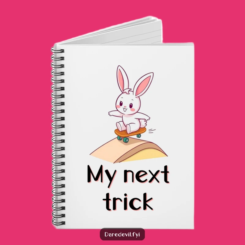 Funny Bunny Skateboard Notebook - Journal Your Ideas & Hilarious Gift