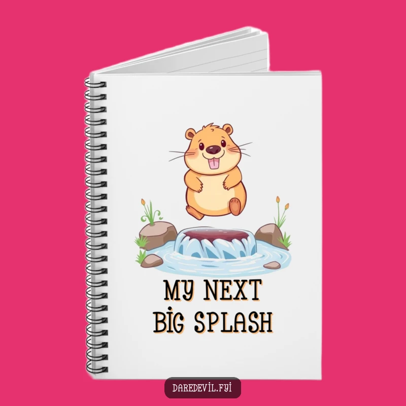Funny Capybara Notebook: Jot Down Ideas with Brave River Jumps