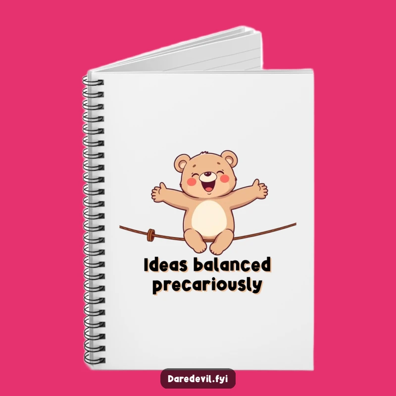 Funny Giggling Bear Tightrope Notebook: Hilarious Journal for Creative Balancing Acts!