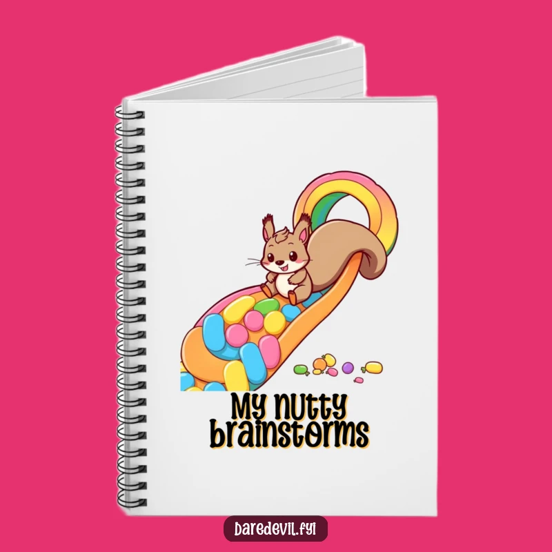 Funny Squirrel Candy Slide Notebook: Jot Down Sweet Ideas with Humor Gift