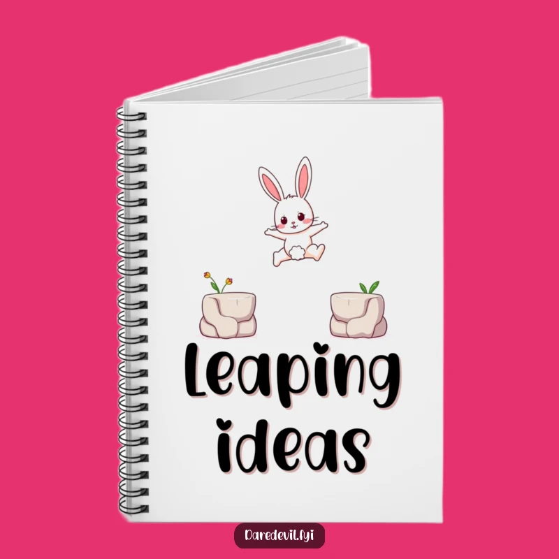 Funny Brave Rabbit Notebook: Adventure Journal, Leaping Bunny Funny Gift