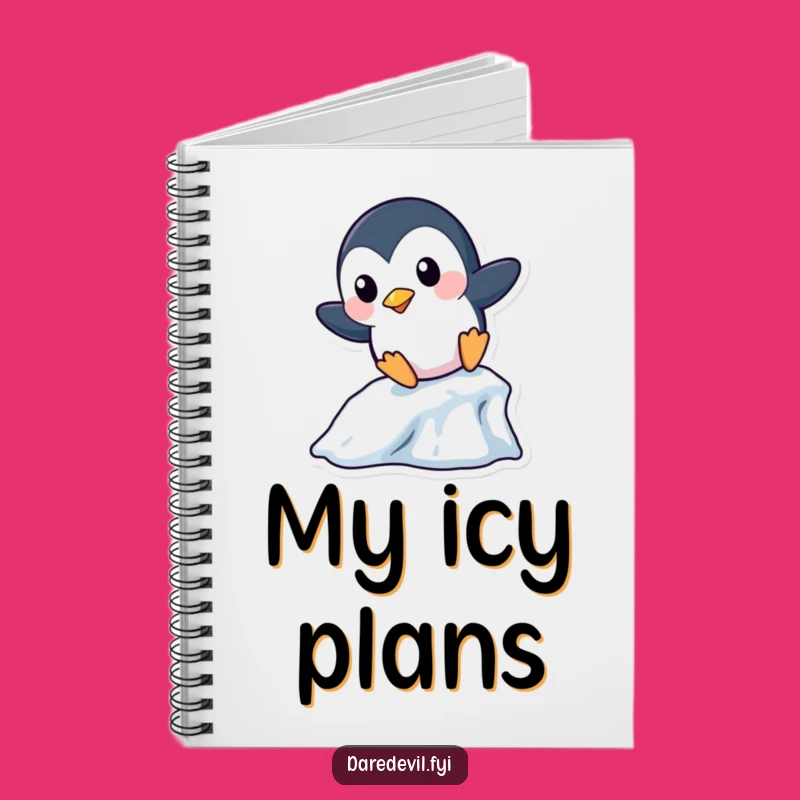 Funny Penguin Icicle Notebook: Playful Penguin Pages, Winter Notes, Perfect Funny Gift