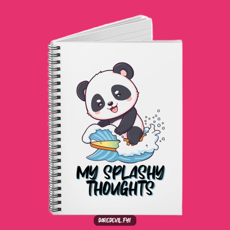 Funny Panda Surf Notebook - Journal for Chill Ideas and Ocean Dreams