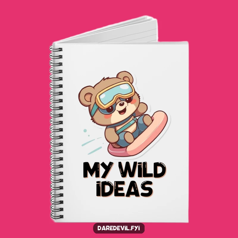 Funny Bear Slide Goggles Notebook: Jot Down Ideas with Hilarious Flair