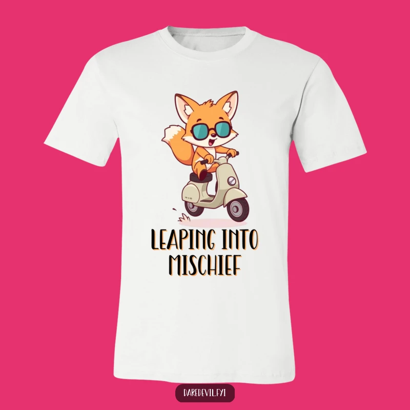 Funny Fox Scooter T-Shirt: Bold Style as a Hilarious Funny Gift