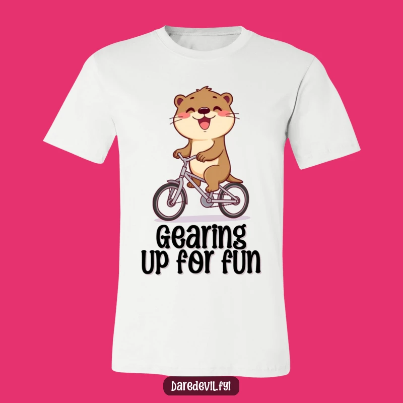 Funny Otter Bicycle T-Shirt: Wear Your Triumph with Hilarious Style