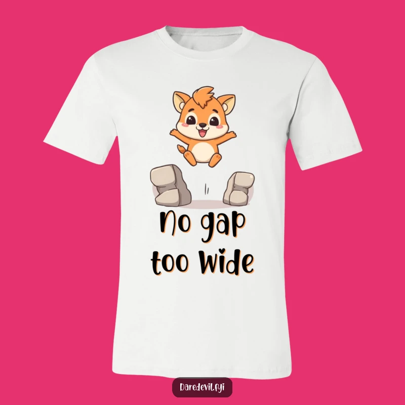 Funny Brave Animal T-Shirt: Determined Gap Leap Tee, Perfect Funny Gift