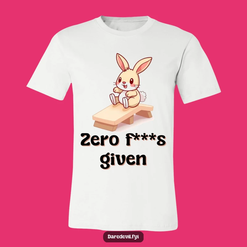 Funny Bunny Ramp Slider T-Shirt: Extreme Pet Humor Apparel, Ideal Funny Gift
