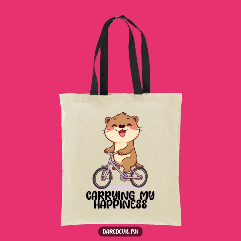 Funny Otter Bicycle Tote Bag: Carry Your Joy with Hilarious Flair