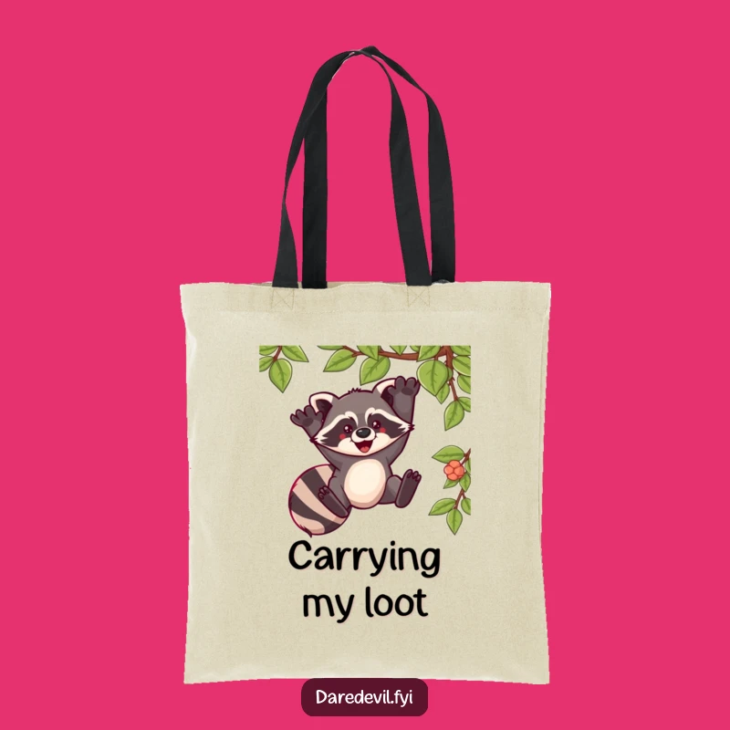 Funny Raccoon Tote Bag: Carry Your Adventures with Style