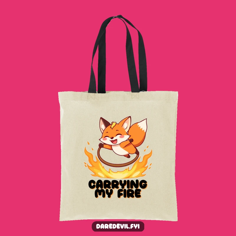 Funny Fox Tote Bag: Carry Your Courage with Style, Gift