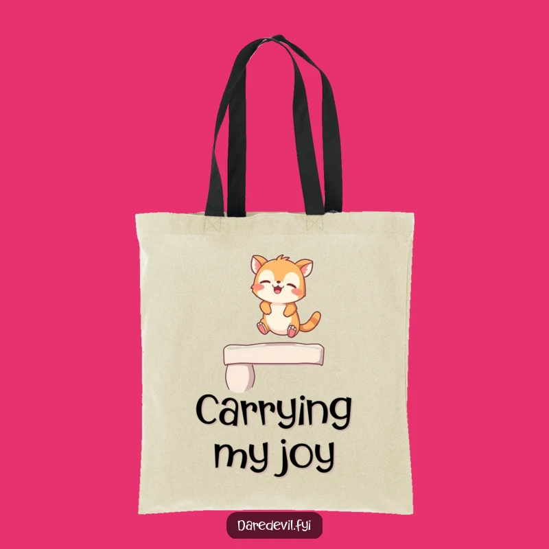 Funny Giggling Animal Leap Tote Bag: Playful Character's Carry-all, Practical Gift!
